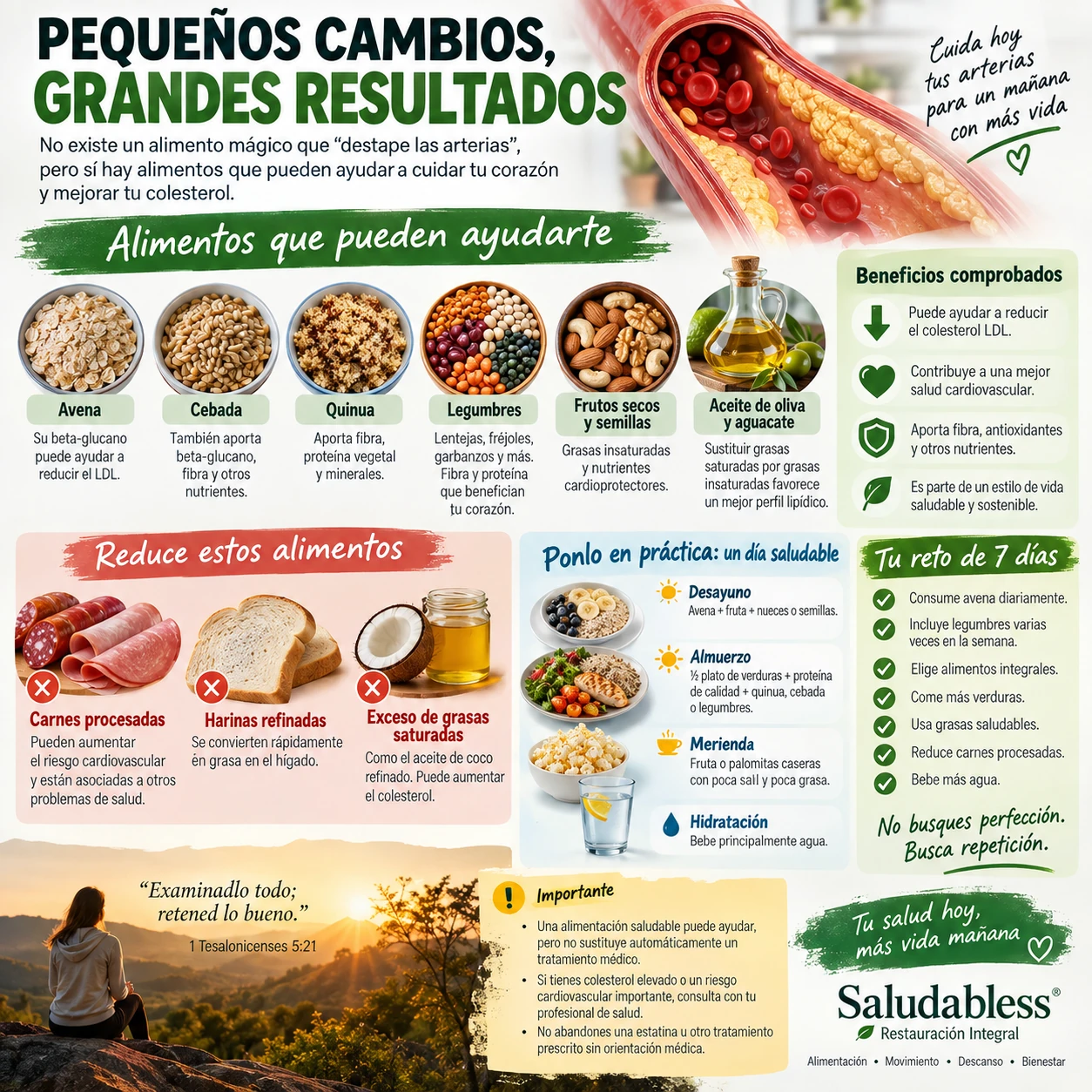 Guía práctica de alimentos para ayudar a cuidar el colesterol LDL y la salud cardiovascular